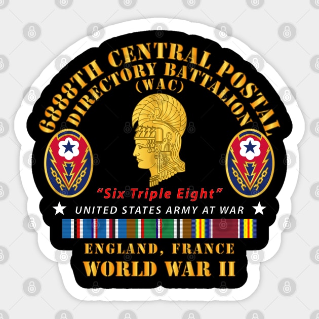 6888th Central Postal Directory Battalion - WWII w EU SVC Sticker by twix123844